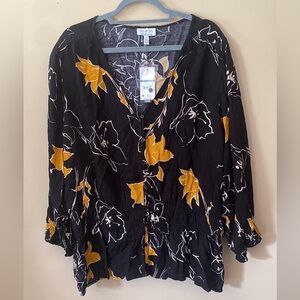 Sofia Jeans Fit & Flare Top